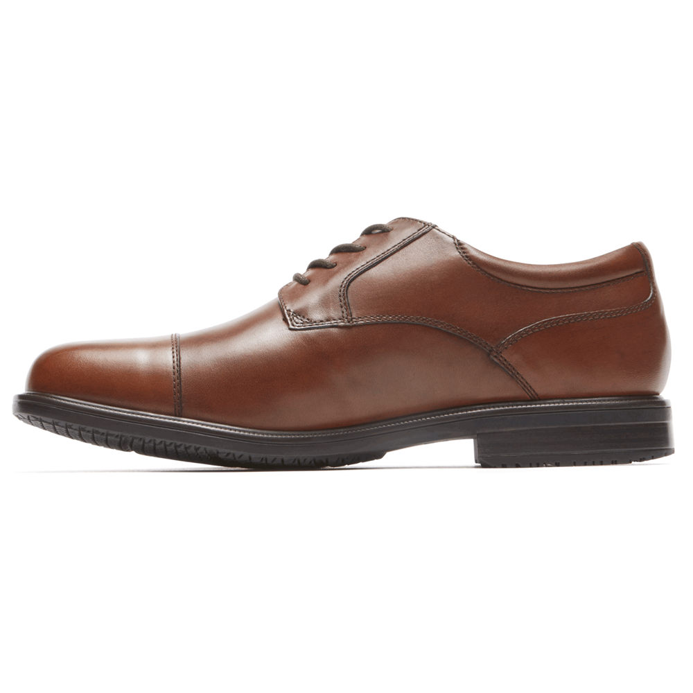 Rockport Pen Sko Herre Brune - Essential Details Ii Cap Toe - QHPO59167